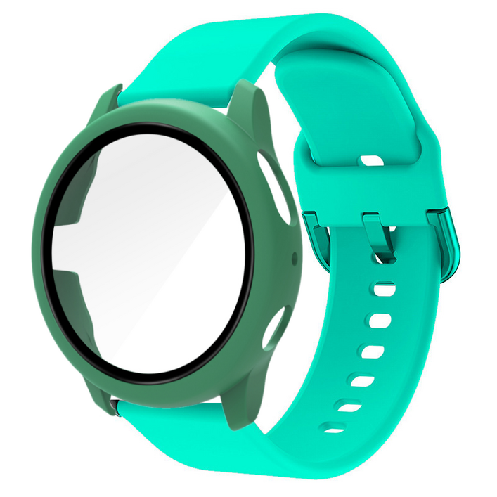 스마트 워치 시계 액세서리 풀 커버 케이스 삼성 호환 갤럭시 4 56 보호 범퍼 20mm 스트랩 및 40mm 44mm 밴드 액티브 2