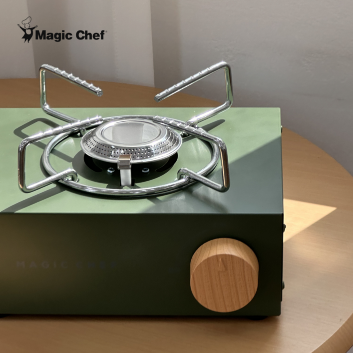 매직쉐프 티니 미니버너 캠핑용 휴대용 업소용 가정용 고화력 국내제조KC인증, 1개, 딥카키