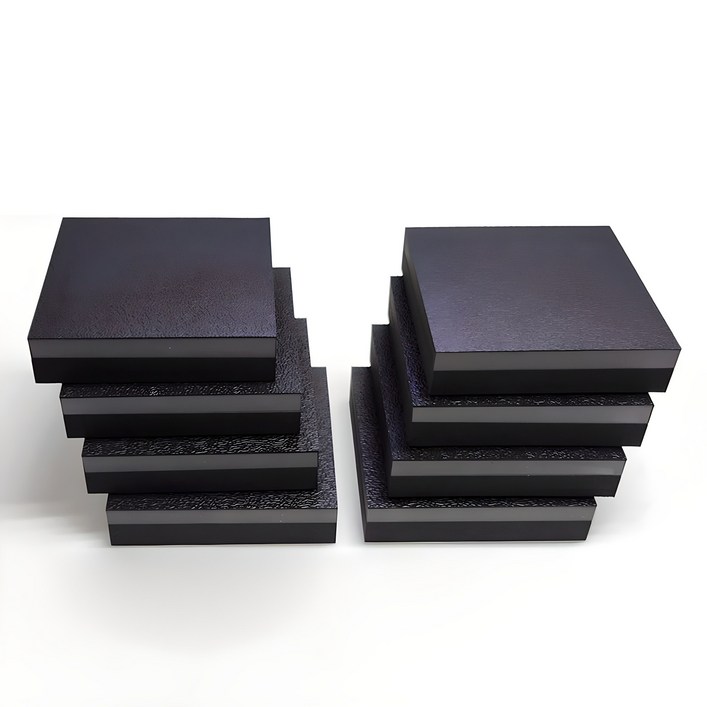 디와이엔텍 고경도 2중 진동 방음 매트, 검은색, 8개