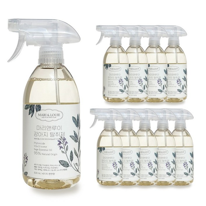 마리앤루이 강아지탈취제 강아지소변탈취제 천연향 천연성분 동물용의약외품, 9개, 500ml
