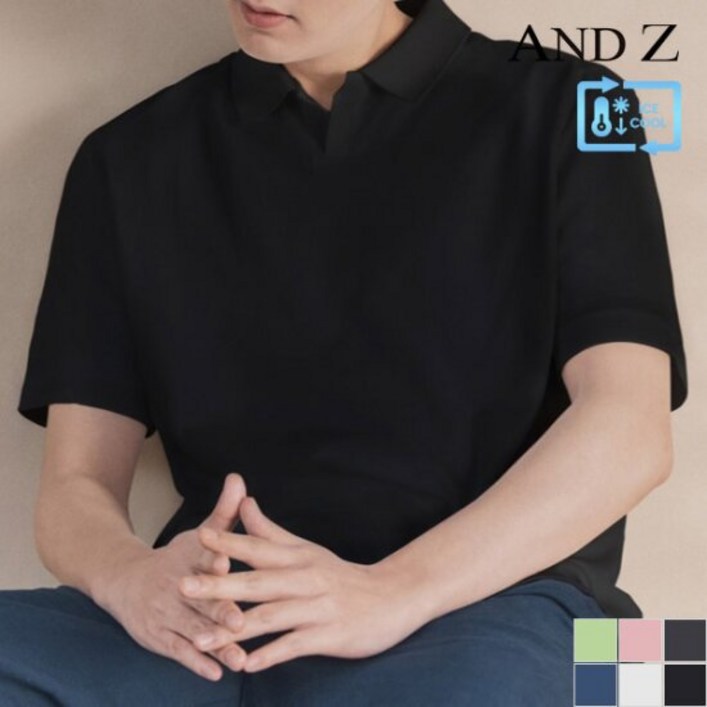 앤드지 에어로쿨 슬릿넥 카라티 BZB2TT1104 729384