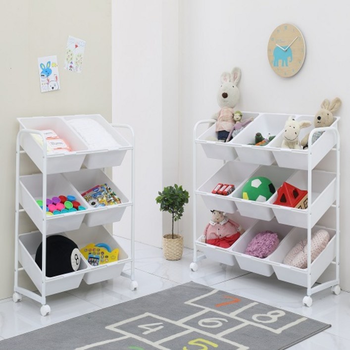 아이템톡 오픈 트롤리 바스켓 정리함 장난감 정리 수납 정리함 국내생산, 보여진 바와 같이