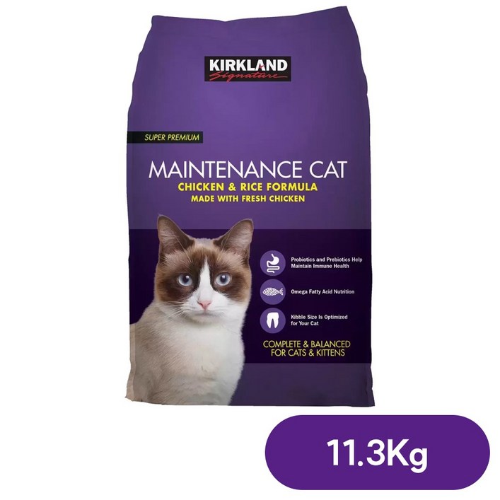 커클랜드시그니춰 슈퍼 프리미엄 메인터넌스 치킨 앤 라이스 고양이 사료