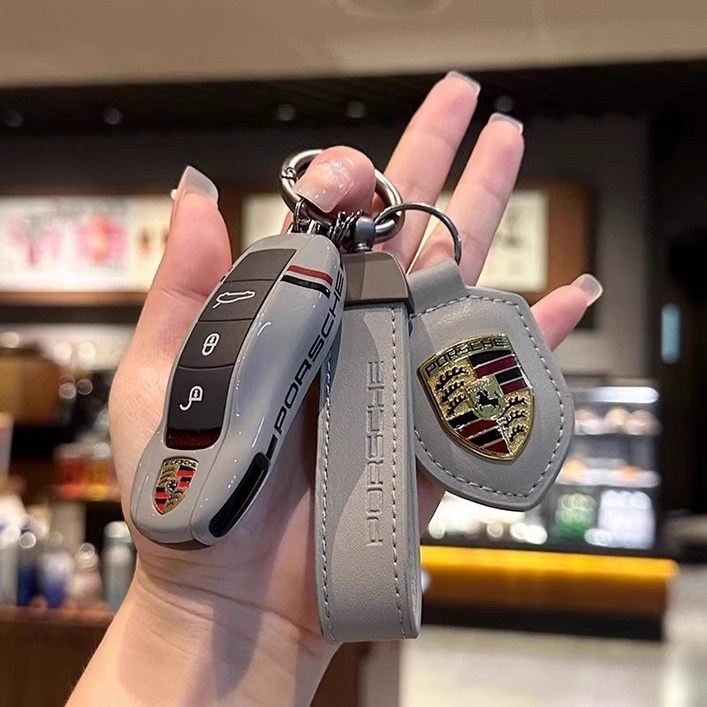 차키케이스 카이엔 맥반 파라메라 타이칸 키커버, 기본 모델명/품번, A 블랙레이싱에디션 방패+가죽 버클