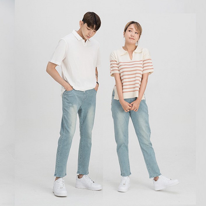 나타났다 데일리 밴딩 스판 워싱 청바지 빅사이즈