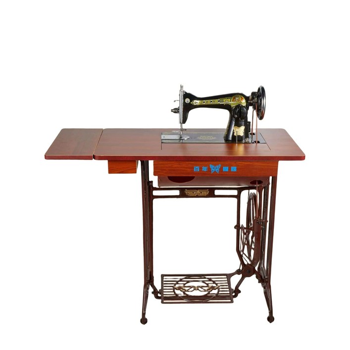 옛날 책상재봉틀 수동 미싱기 오버로크 페달 빈티지 재봉기, 헤드블루 스탠드제외, 기본 모델명품번