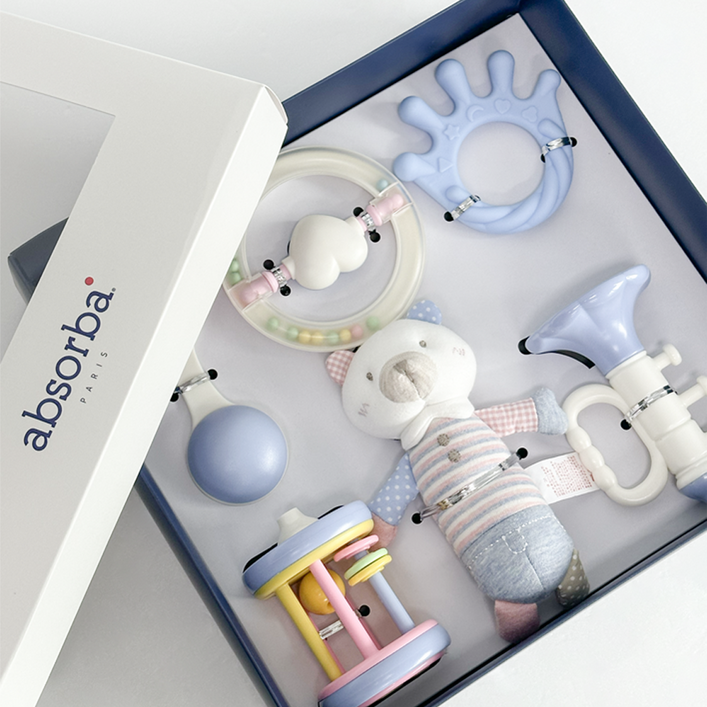 백화점 선물포장 압소바 티노 딸랑이세트 출산선물 백일선물