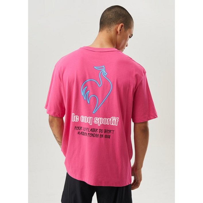 르꼬끄 60 OFF Lecoq AGA 네온 그래픽 티셔츠 QP223GRS47VPK 611759