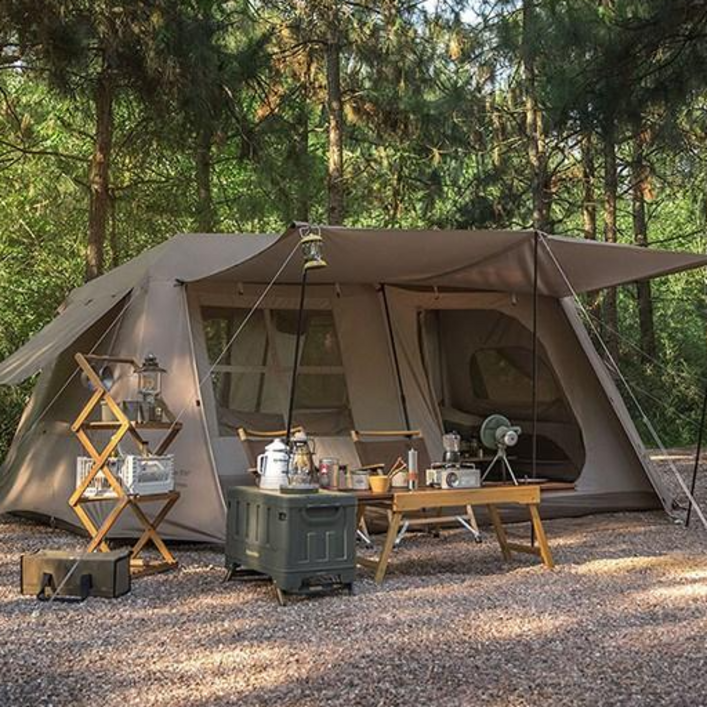 네이처하이크 빌리지 13 릿지 자동 텐트캐빈형 쉘터 오토 캠핑 감성 패밀리 원터치 리빙쉘