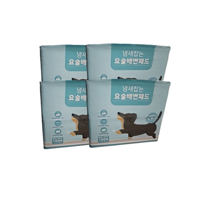 최신상 페츠모아 냄새잡는 요술 배변패드 울트라 표준형 400매 100매 x 4팩, 4개