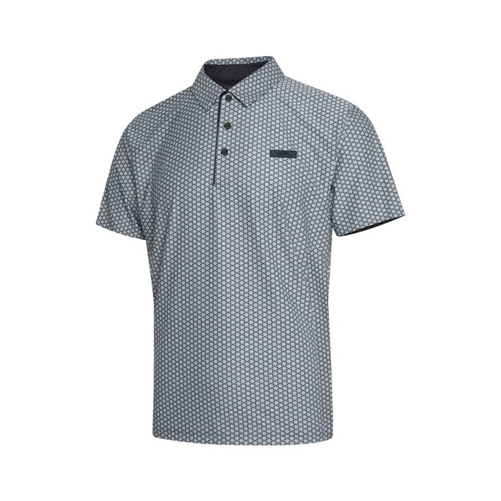 PWX Q224332324 남성 프린트 반팔 카라티셔츠