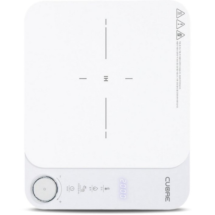 까르페 1구 다이얼 인덕션 PRO 듀얼 냉각팬 저소음 전기레인지, 프리스탠딩, 화이트