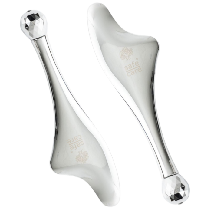 승모근괄사 괄사마사지기 두피 바디 얼굴 괄사 하트 롤러 괄사, 2개, 하트 롤러괄사 벨벳 주머니 포함