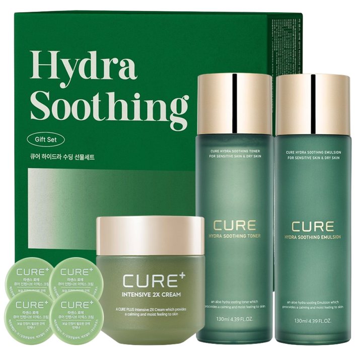 김정문알로에 큐어 하이드라 수딩 화장품 스킨케어 선물세트