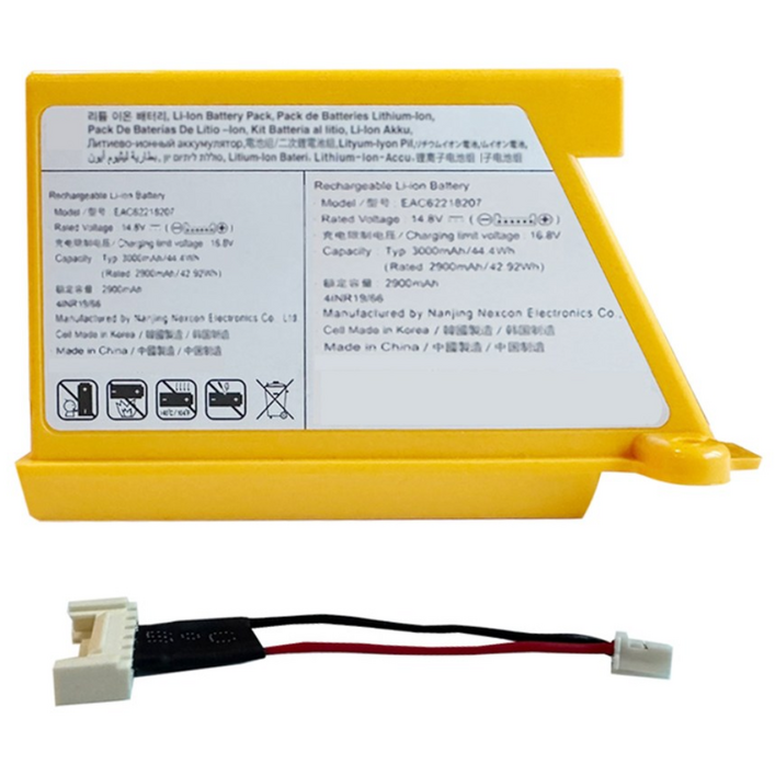 LG 코드제로 M9 물걸레 로봇청소기 용량 2500mAh 호환용6핀동봉, M9물걸레 배터리2022년 이전 2핀, 1개