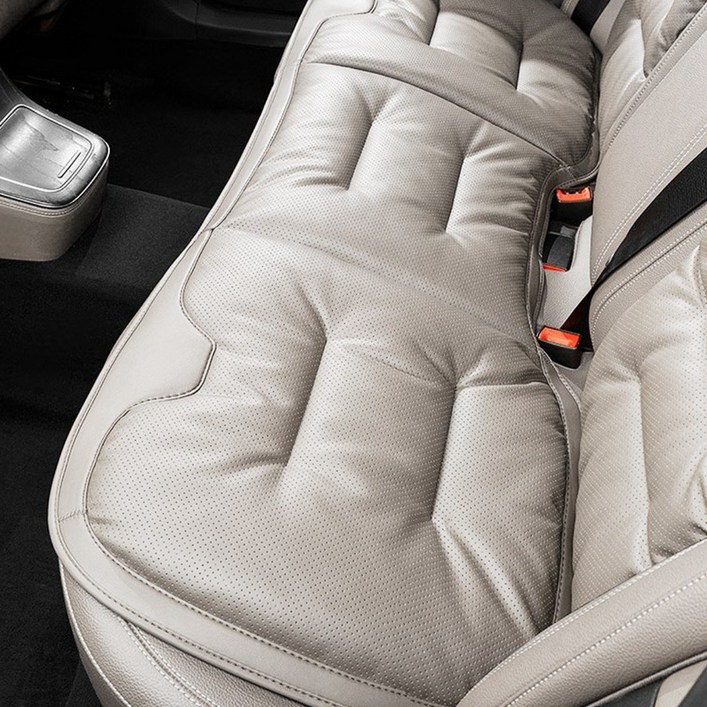 밀리지 않는 자동차 방석 사계절용 좋은 쿠션감, (B)3인-코튼베이지, 1개