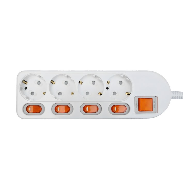 번개표 절전형 개별스위치 멀티탭 4구