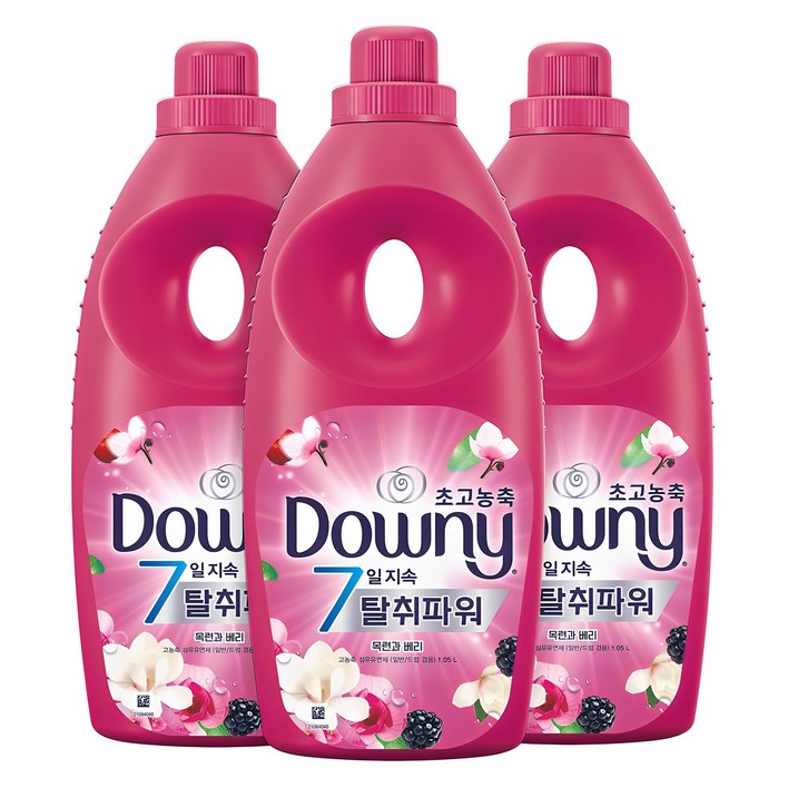다우니 7일 지속 탈취파워 초고농축 섬유유연제 목련과베리향 본품