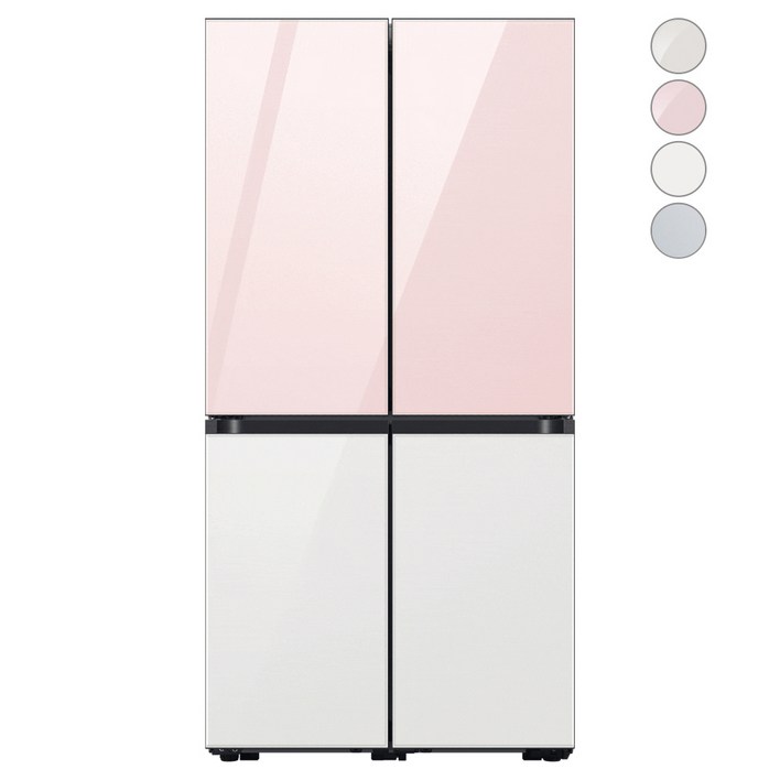 색상선택형 삼성전자 비스포크 4도어 키친핏 냉장고 615L 방문설치