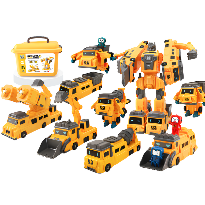 키젤로 마그네틱 변신로봇 합체 장난감, 중장비, 1개