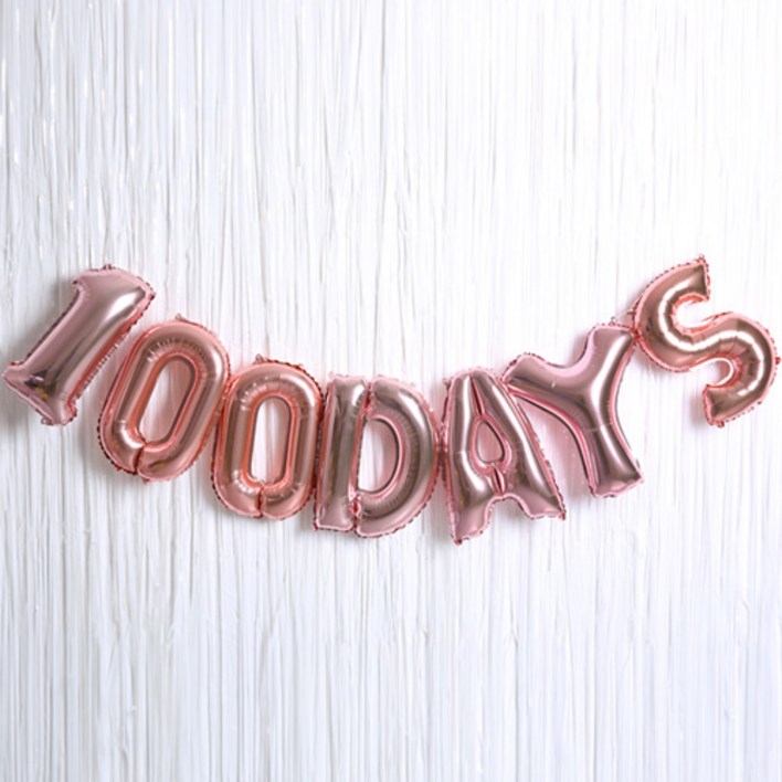 100 DAYS 은박풍선 커튼 세트