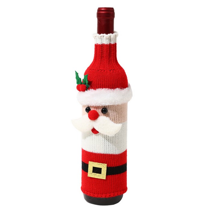 살림여왕 크리스마스 니트 와인 커버