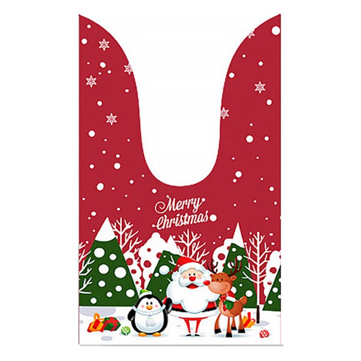이홈베이킹 크리스마스 복주머니 보자기 포장백 설원 1423