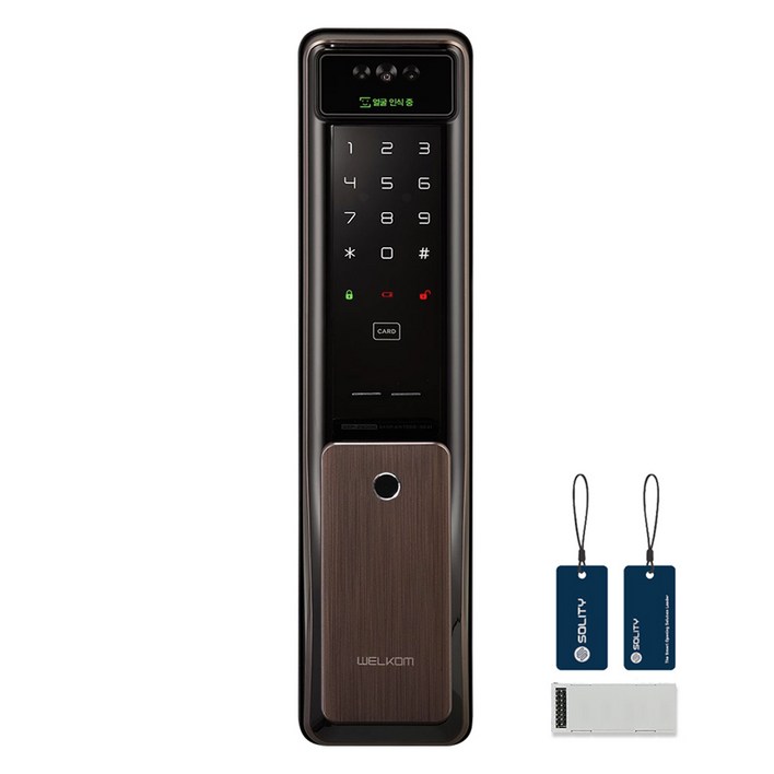 솔리티 웰콤 WiFi 얼굴인식 푸시풀 Iot 디지털 도어락  WSP-2900A PLUS