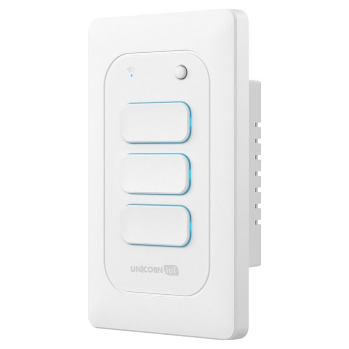 유니콘아이오티 WIFI방식 무선원격제어 스마트 벽스위치 3구 TSSW