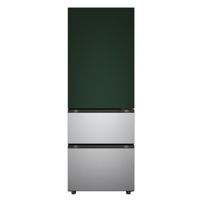 LG전자 오브제컬렉션 324L 3도어 스탠드형 김치냉장고 디오스 김치톡톡 Fit & Max 방문설치, 그린 + 실버, Z334SGS122S