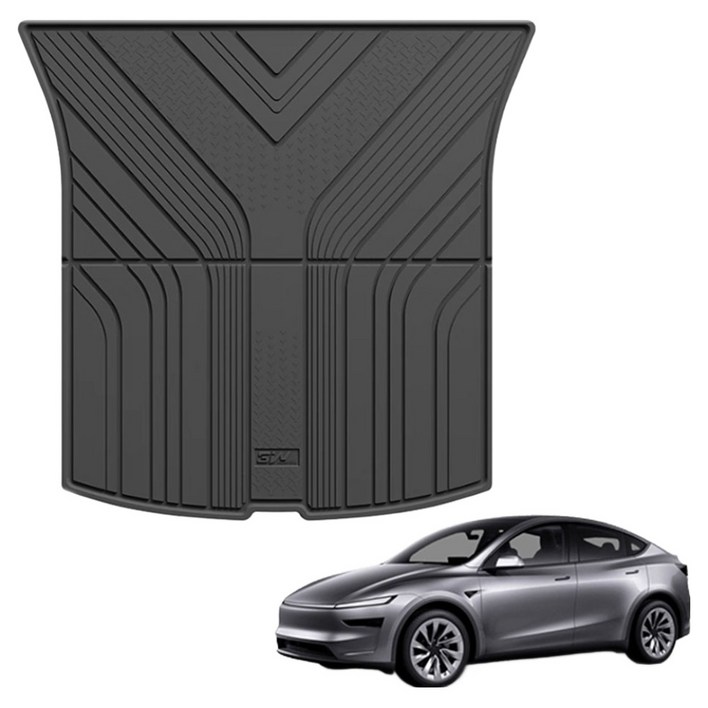 3W에코라이너 TPE 2열 트렁크 상단 매트, 블랙, 테슬라 모델Y 주니퍼