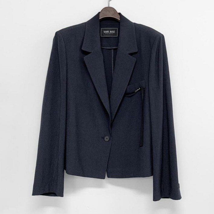 반에이크 여성용 테이프 포켓 원버튼 자켓