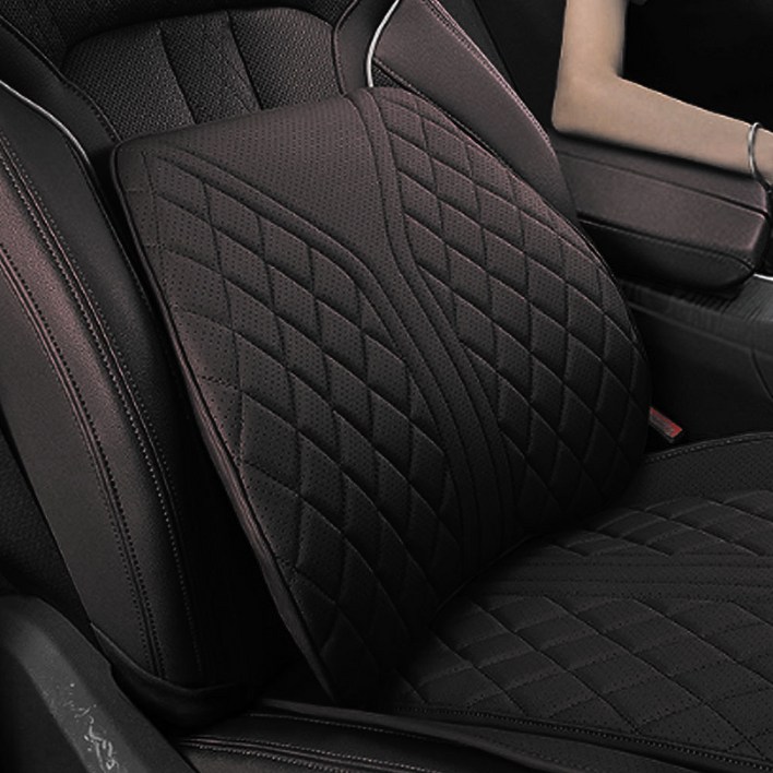 크로니클 전차종 호환 바이버 프리미엄 차량 요추지지대 허리쿠션, 블랙, 1개