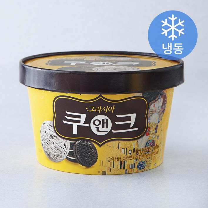 빙그레 그라시아 쿠앤크 아이스밀크 (냉동), 750ml, 1개입, 1개