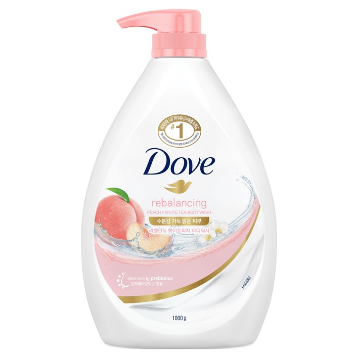 도브 화이트피치 리밸런싱 바디워시, 1L, 1개