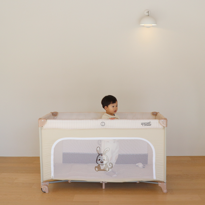 몽키버니 유아용 스윗 드림 5초컷 휴대용 접이식 침대 풀세트