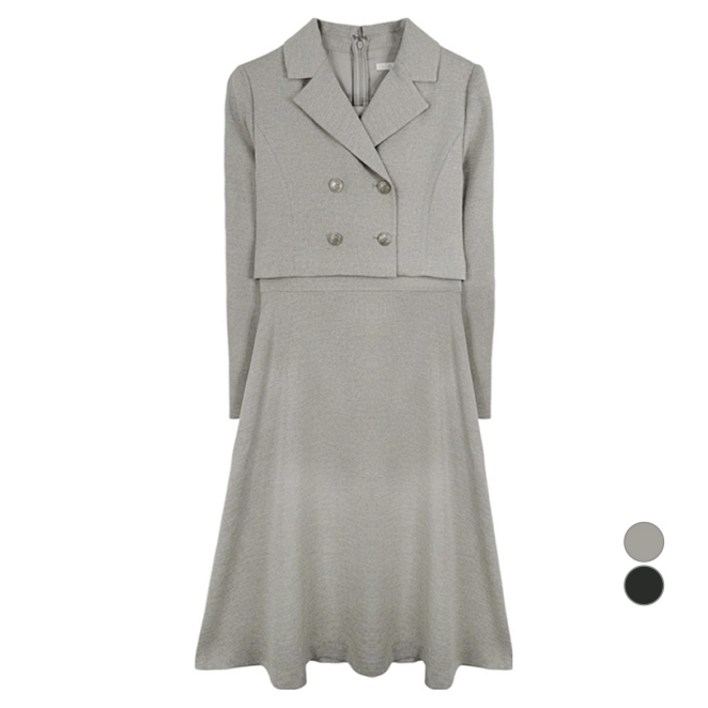 올리브데올리브 여성용 크롭더블A라인 원피스