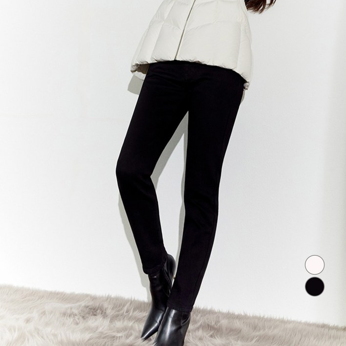 게스 여성용 기모 베이직 슬림 스키니 청바지 YO4D0193