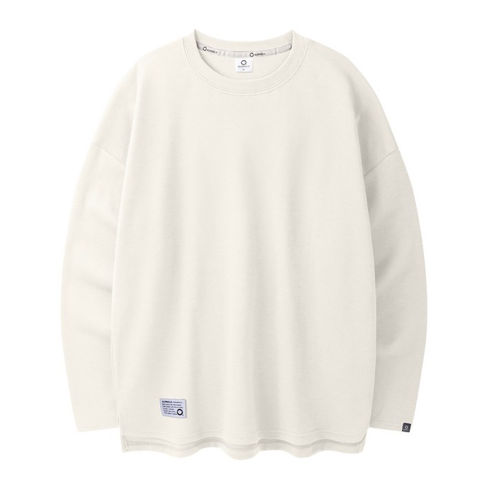 앨빈클로 남녀공용 세미 오버핏 무지 특양면 긴팔티셔츠 AVT363