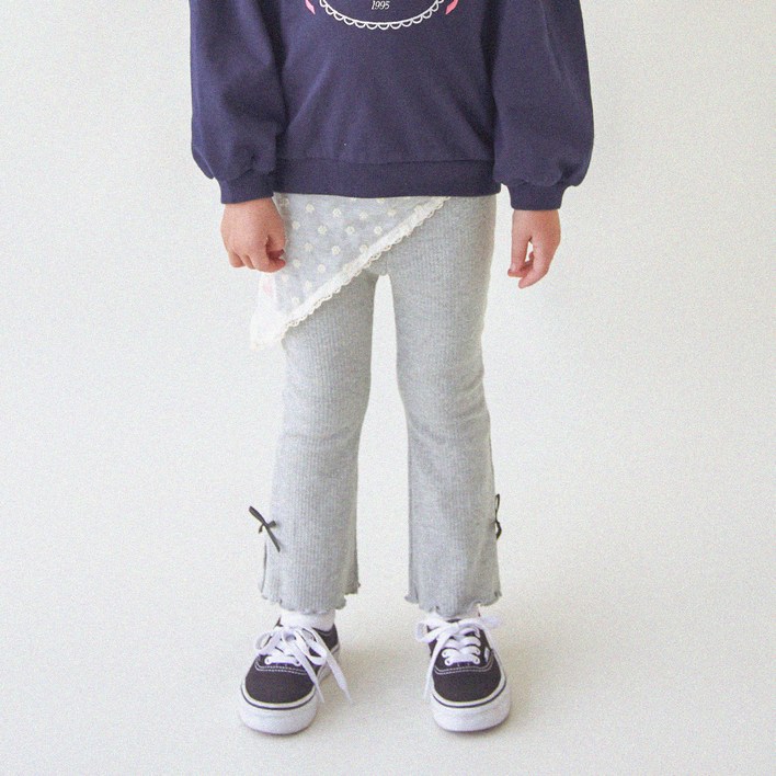 마리앤모리 여아용 쁘띠 리본 부츠컷 레깅스