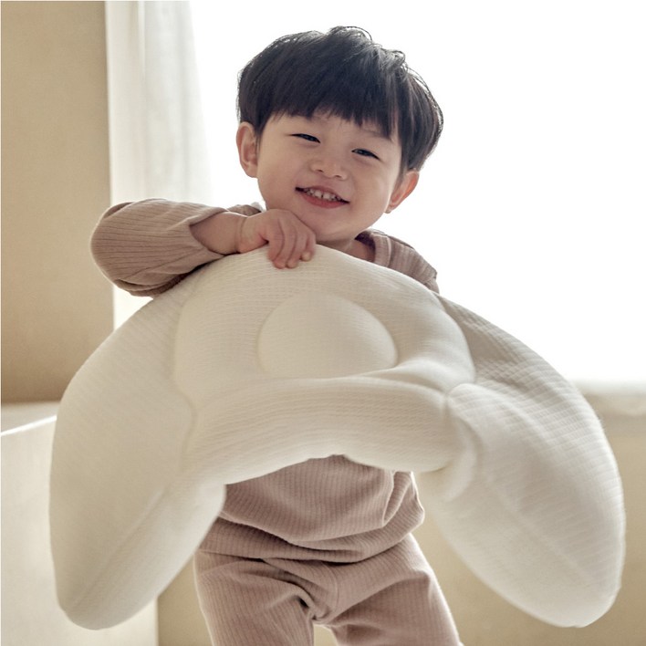 라비킷 유아베개 커버 세트, 화이트 라비킷 유아베개 커버 세트, 화이트
