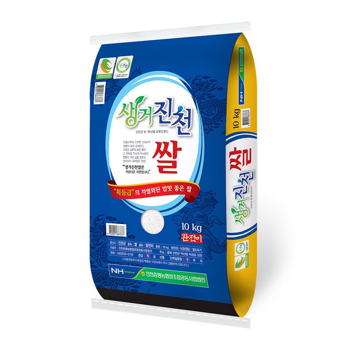 농협 생거진천쌀 백미, 10kg, 1개, 특등급 농협 생거진천쌀 백미, 10kg, 1개, 특등급