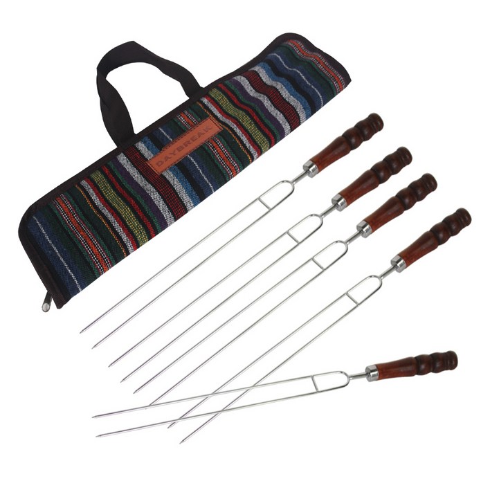 데이브렉 원목 바베큐꼬치 2열 5P세트, 상세정보참조, 1세트