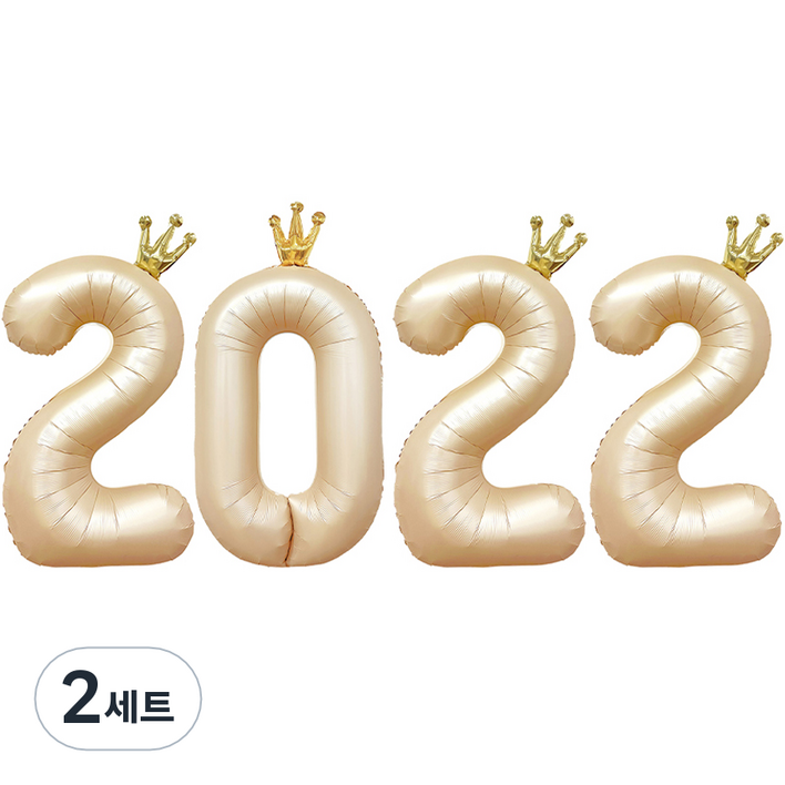 조이파티 왕관 숫자 은박풍선 90cm 2022