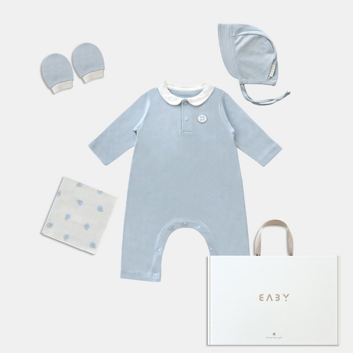 베이비앤아이 유아용 바이오롱슈트 4종 출산선물 세트