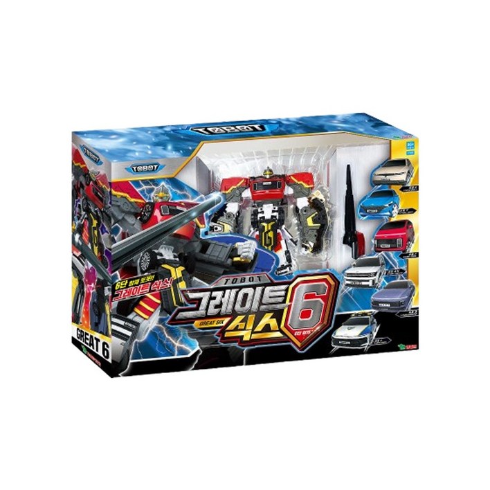 영실업 또봇 그레이트 식스 6단 합체 로봇, 1개, 레드외