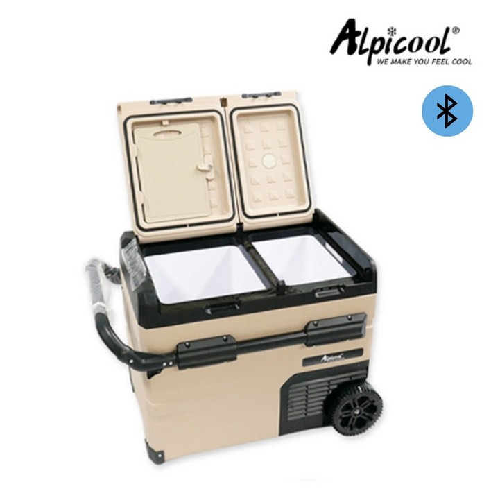 공식수입공식AS점 알피쿨 캠핑용 듀얼 냉장고 블루투스 모델 KRTAW45BT 45리터 1년AS 무상 어댑터포함 준중형SUV 이상 적재가능