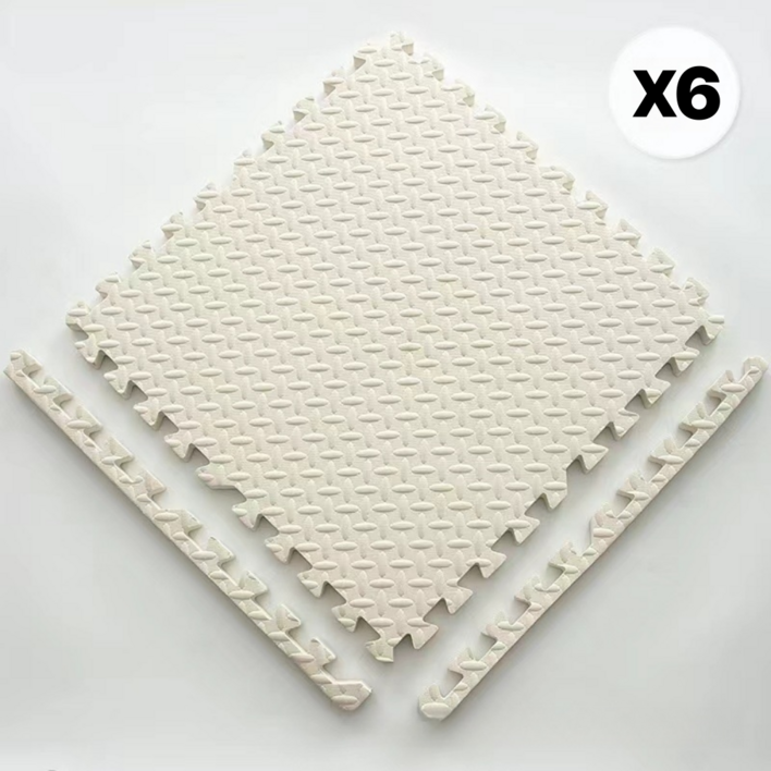 이글웨이 홈짐 퍼즐매트 층간소음방지 60x60cm, 6개, 화이트