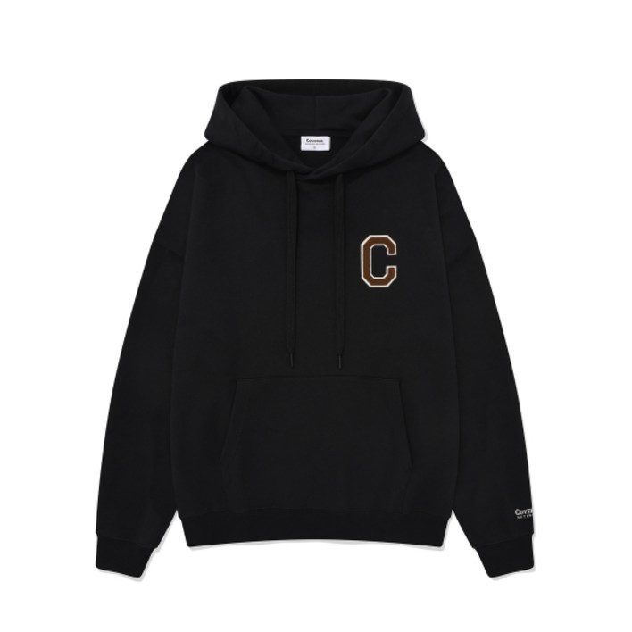 국내배송 커버낫 C 로고 후디 블랙