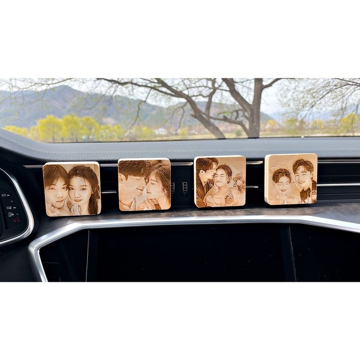 디엠지아트토이 특별한 선물 차량용 미니 우드액자